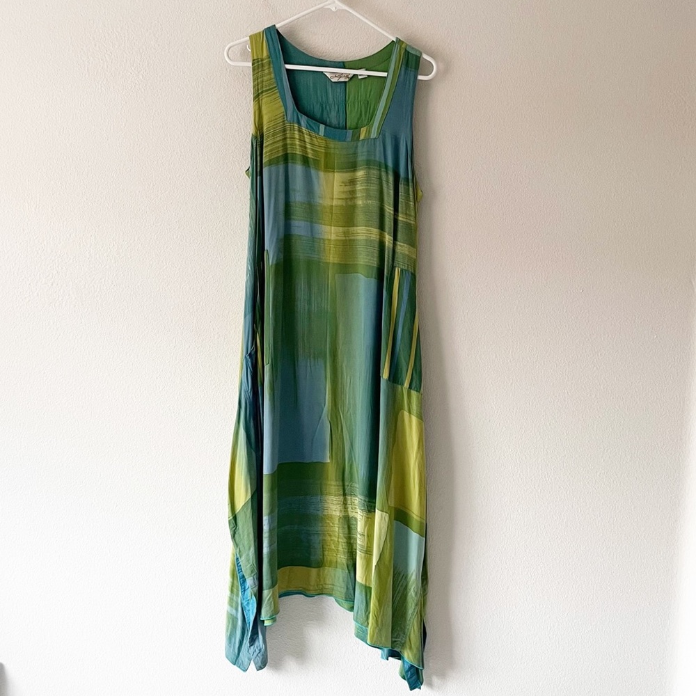 Lagenlook MIDI Patchwork Patterns Dress